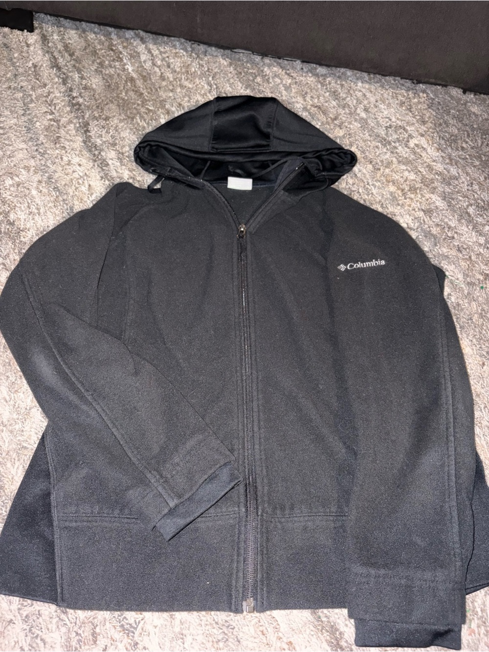 Columbia Black Women's Full-Zip Hooded Fleece Jacket